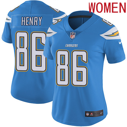 2019 Women Los Angeles Chargers 86 Henry light blue Nike Vapor Untouchable Limited NFL Jersey